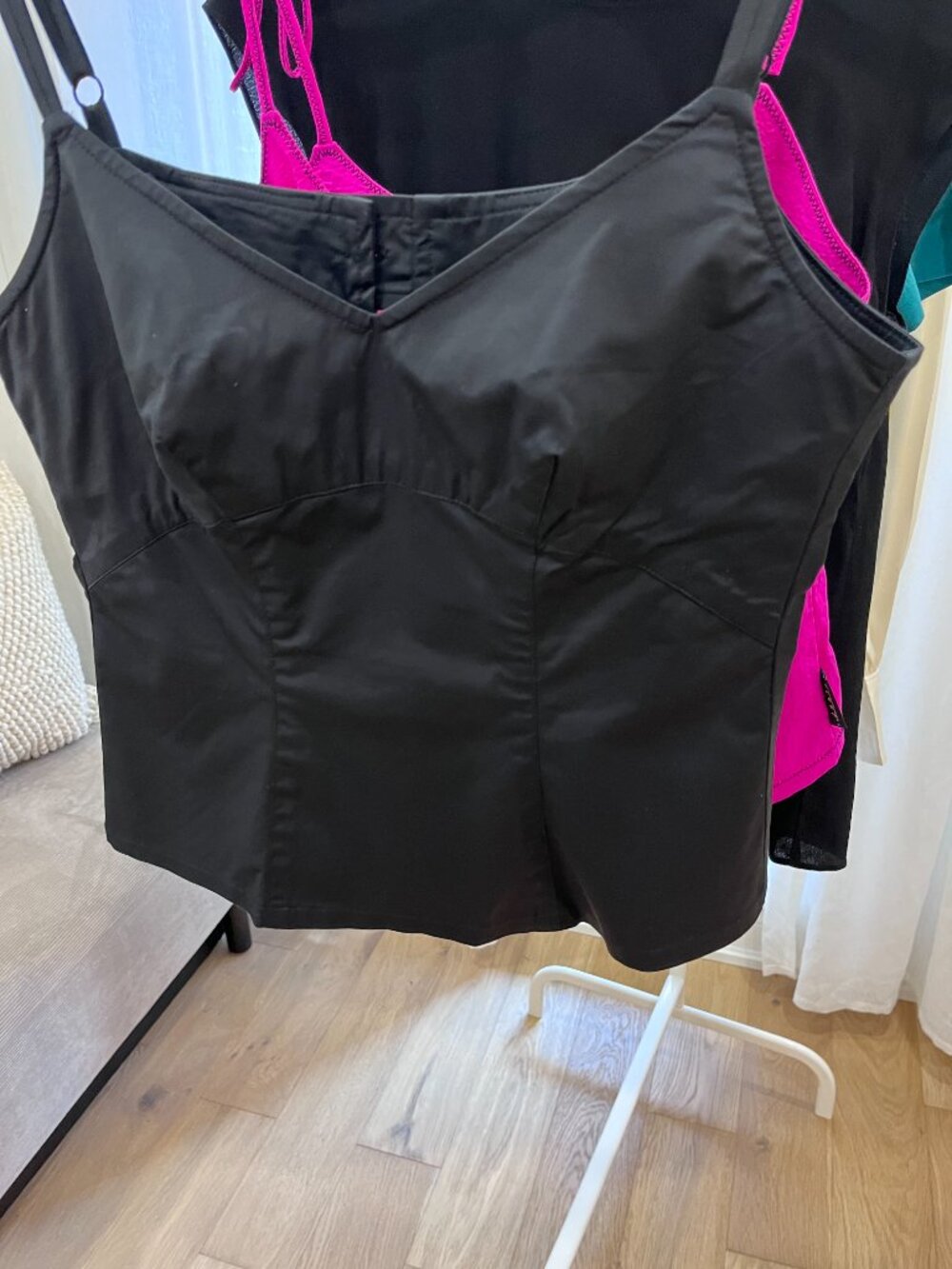 BLACK BUSTIER/CAMI TOP, SIZE 10, EUC, Annie Thompson, Y2K - Picture 5 of 16